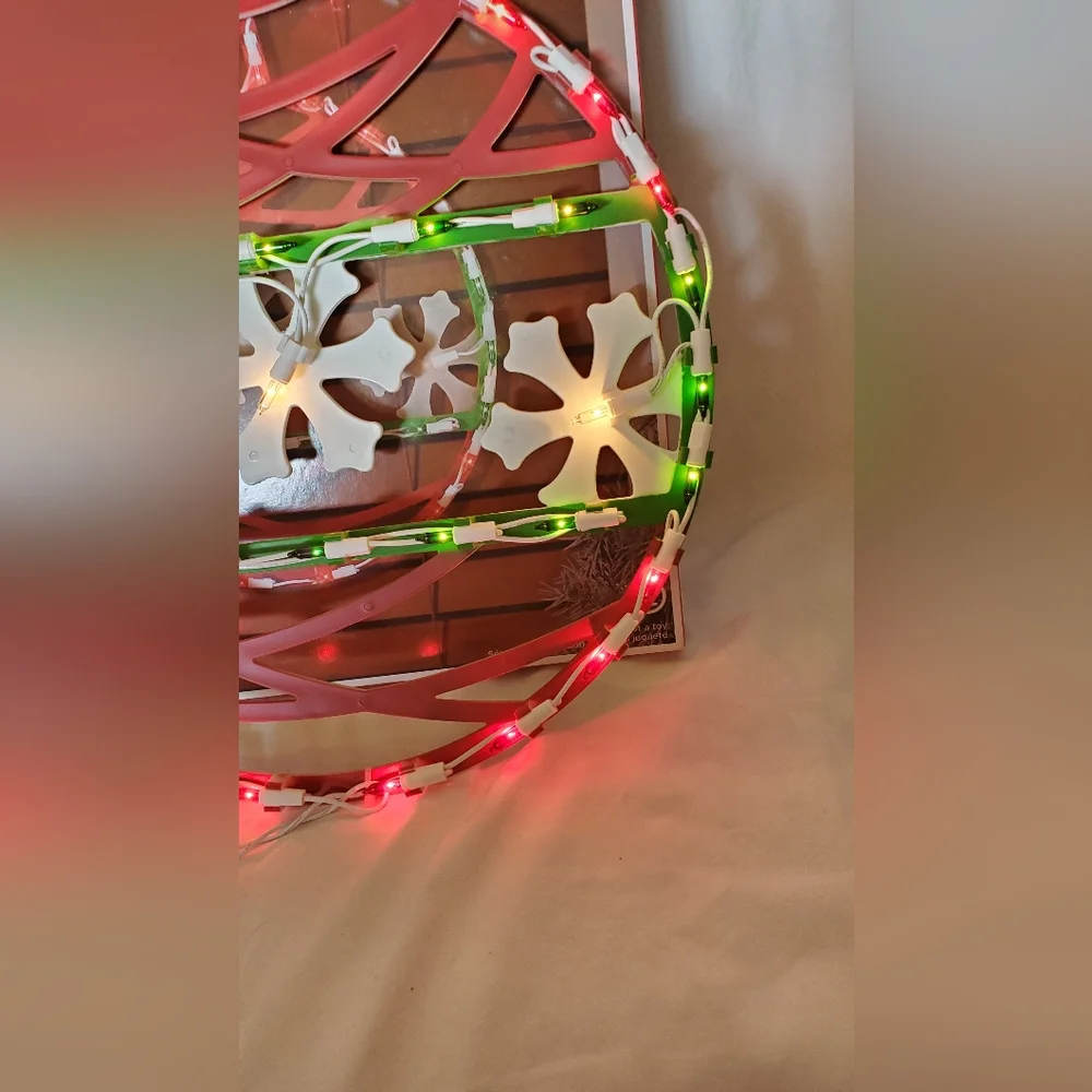 Holiday Time Lighted Ornament Hanging Decoration 43 Mini Light Bulbs